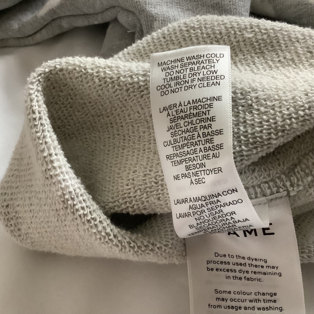 Frame SweatshirtEasy Shirttails Gris Heather Artsy Size Small - Picture 11 of 13